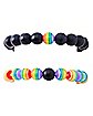 Multi-Pack Rainbow and Black Bead Bracelets - 2 Pack