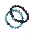 Black and Blue Swirl Long Distance Bracelets - 2 Pack at Spencer's