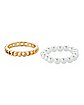 Multi-Pack Snake and Chain Rings- 5 Pack