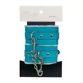 Aqua Faux Fur Handcuffs - Pleasure Bound at Spencer's
