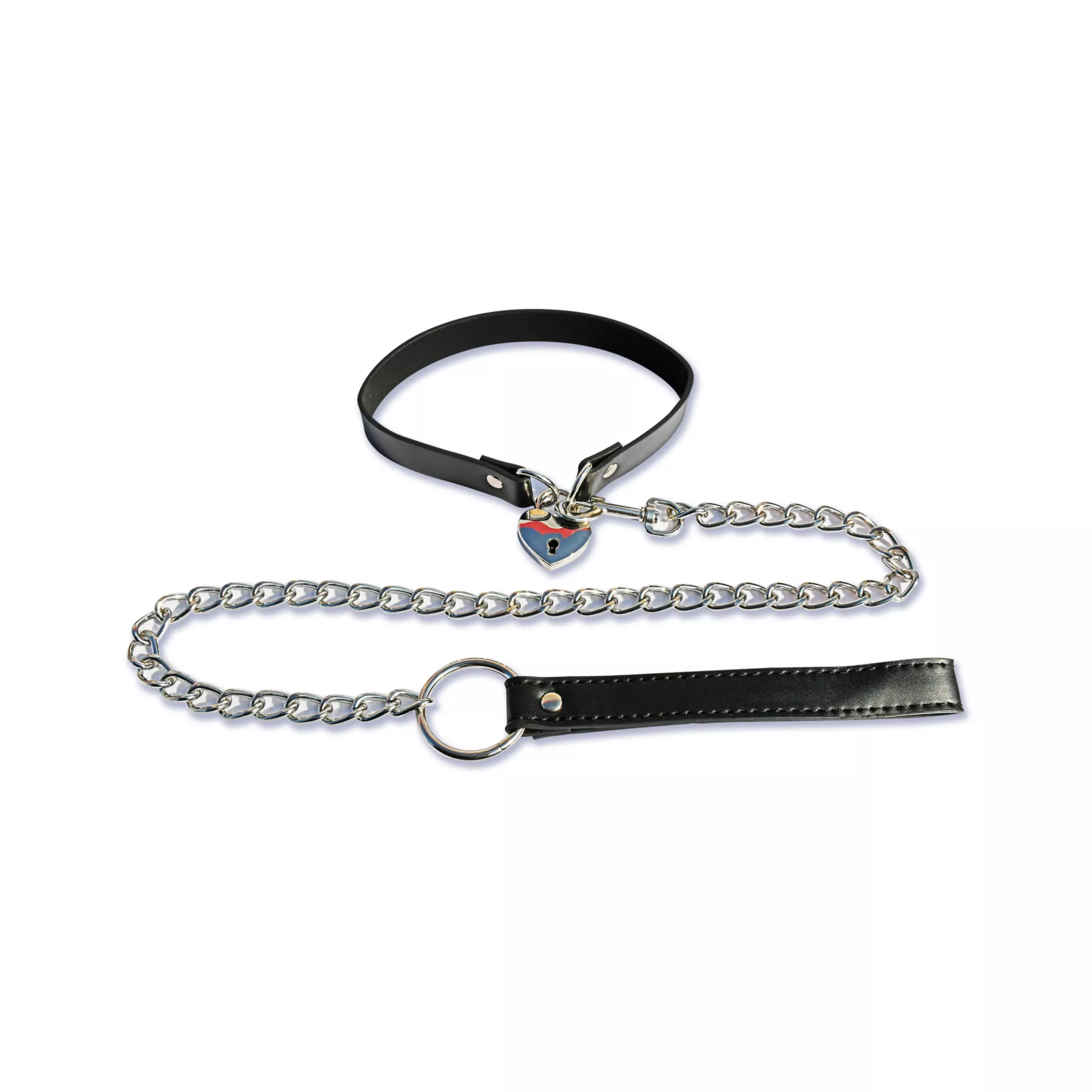 Heart Locking Collar and Leash - Pleasure Bound at Spencer's