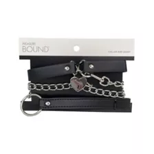 Heart Locking Collar and Leash - Pleasure Bound at Spencer's