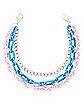 Pink and Blue Acrylic Shoe Chain