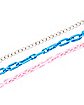 Pink and Blue Acrylic Shoe Chain