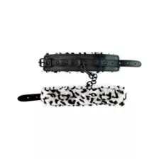 Faux Cheetah Fur Handcuffs - Pleasure Bound at Spencer's
