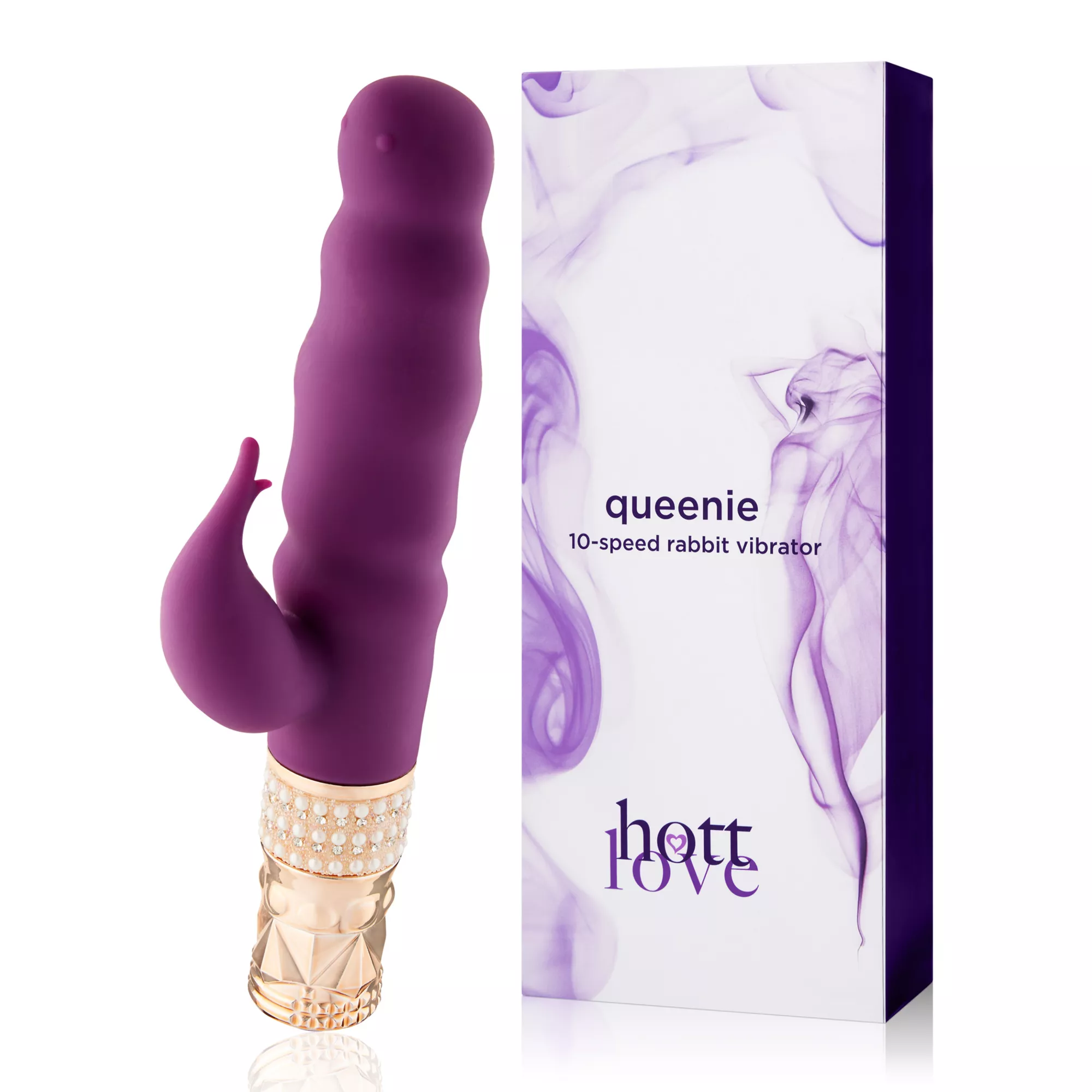 Queenie 10-Speed Rechargeable Waterproof G-Spot Rabbit Vibrator 7.2 Inch - Hott Love at Spencer's