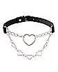 Multi-Heart Drop Chain Choker Necklace
