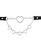 Multi-Heart Drop Chain Choker Necklace