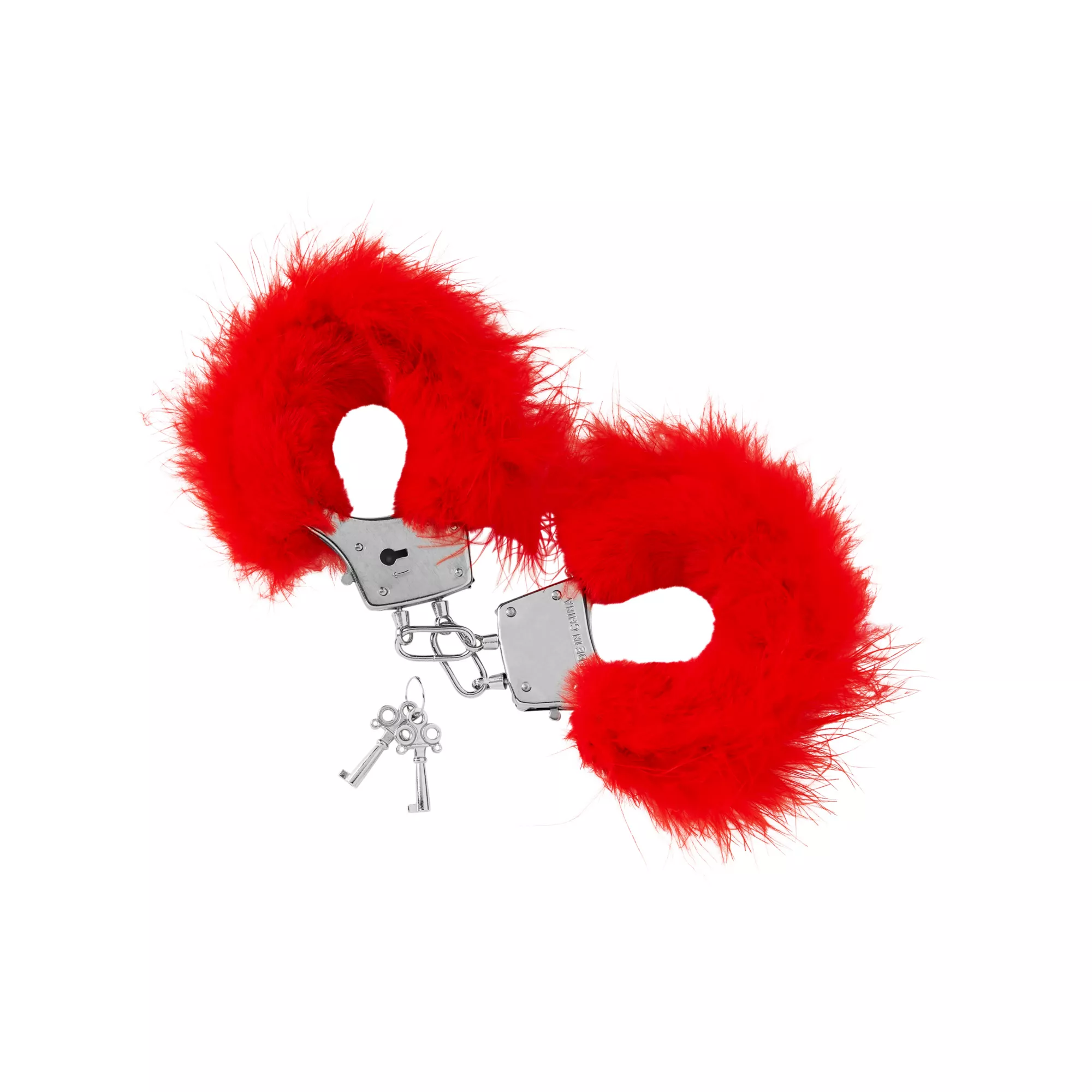 Red Feather Handcuffs - Pleasure Bound at Spencer's