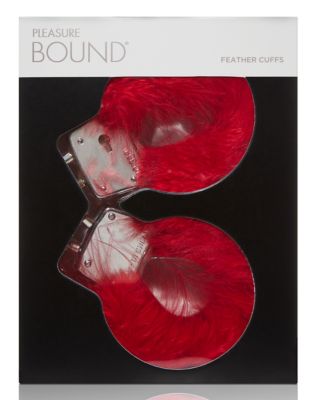Red Feather Handcuffs - Pleasure Bound
