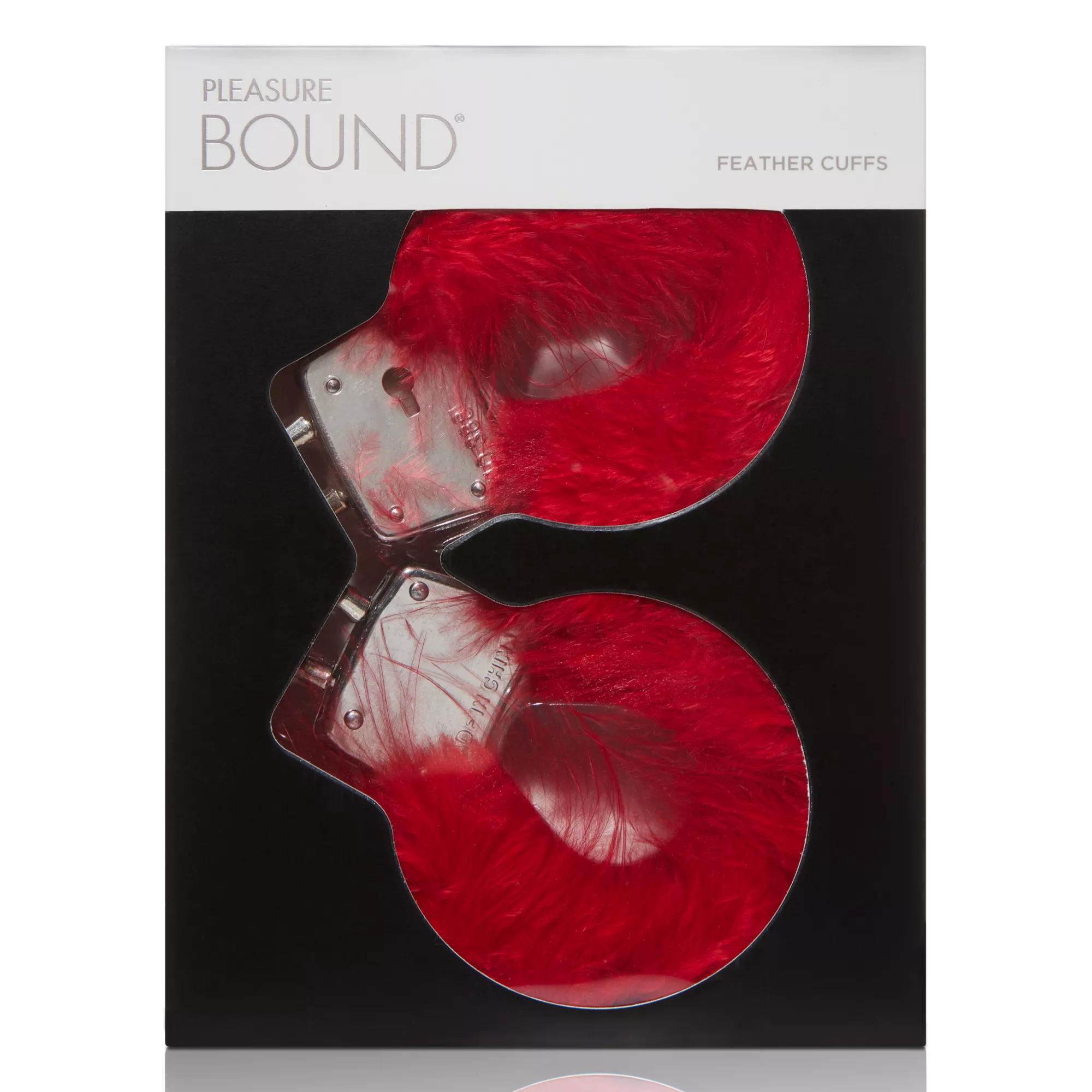 Red Feather Handcuffs - Pleasure Bound at Spencer's