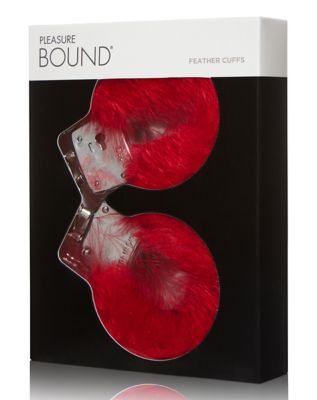 Red Feather Handcuffs - Pleasure Bound