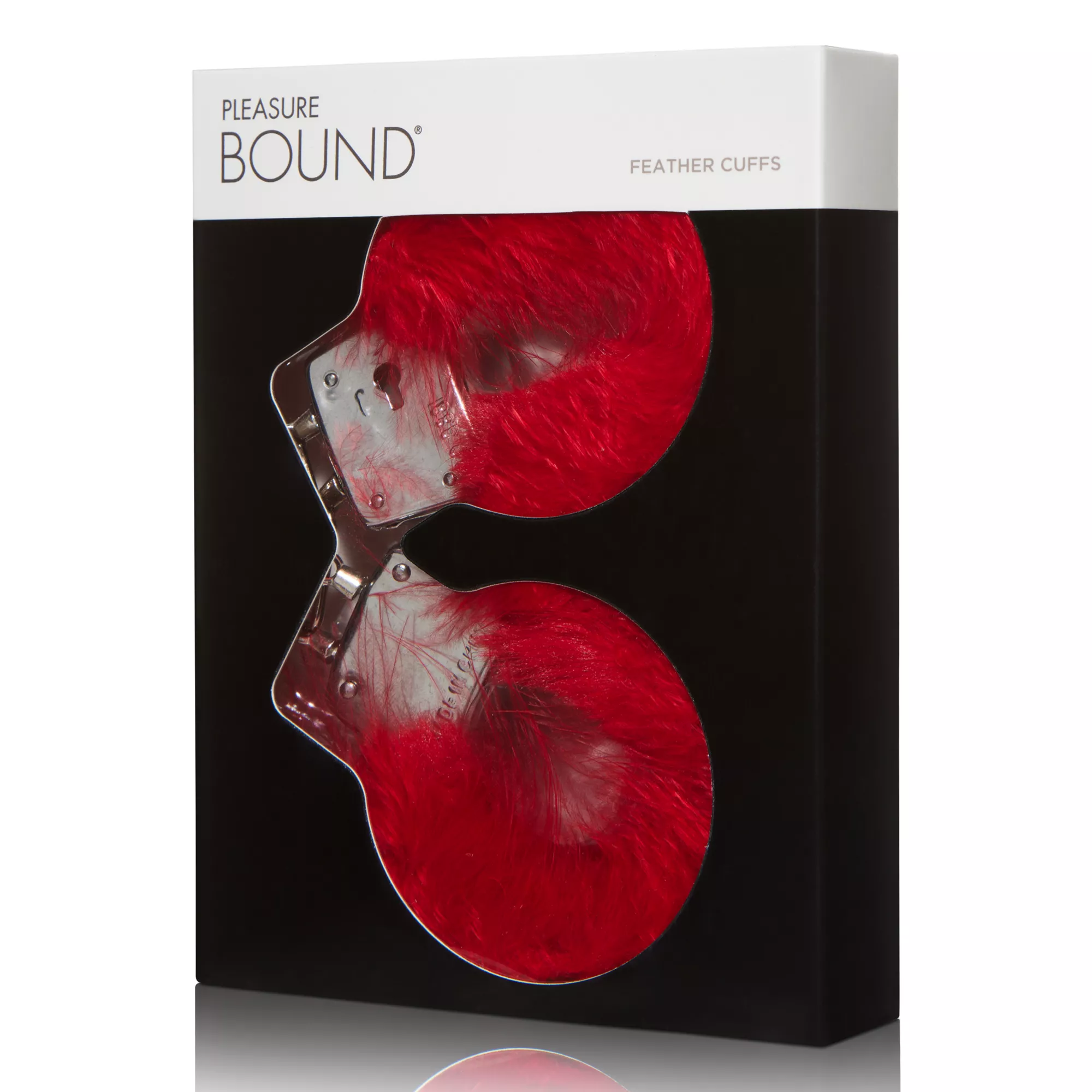 Red Feather Handcuffs - Pleasure Bound at Spencer's