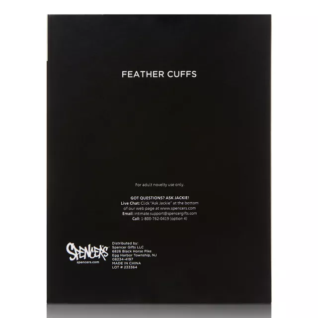 Red Feather Handcuffs - Pleasure Bound at Spencer's