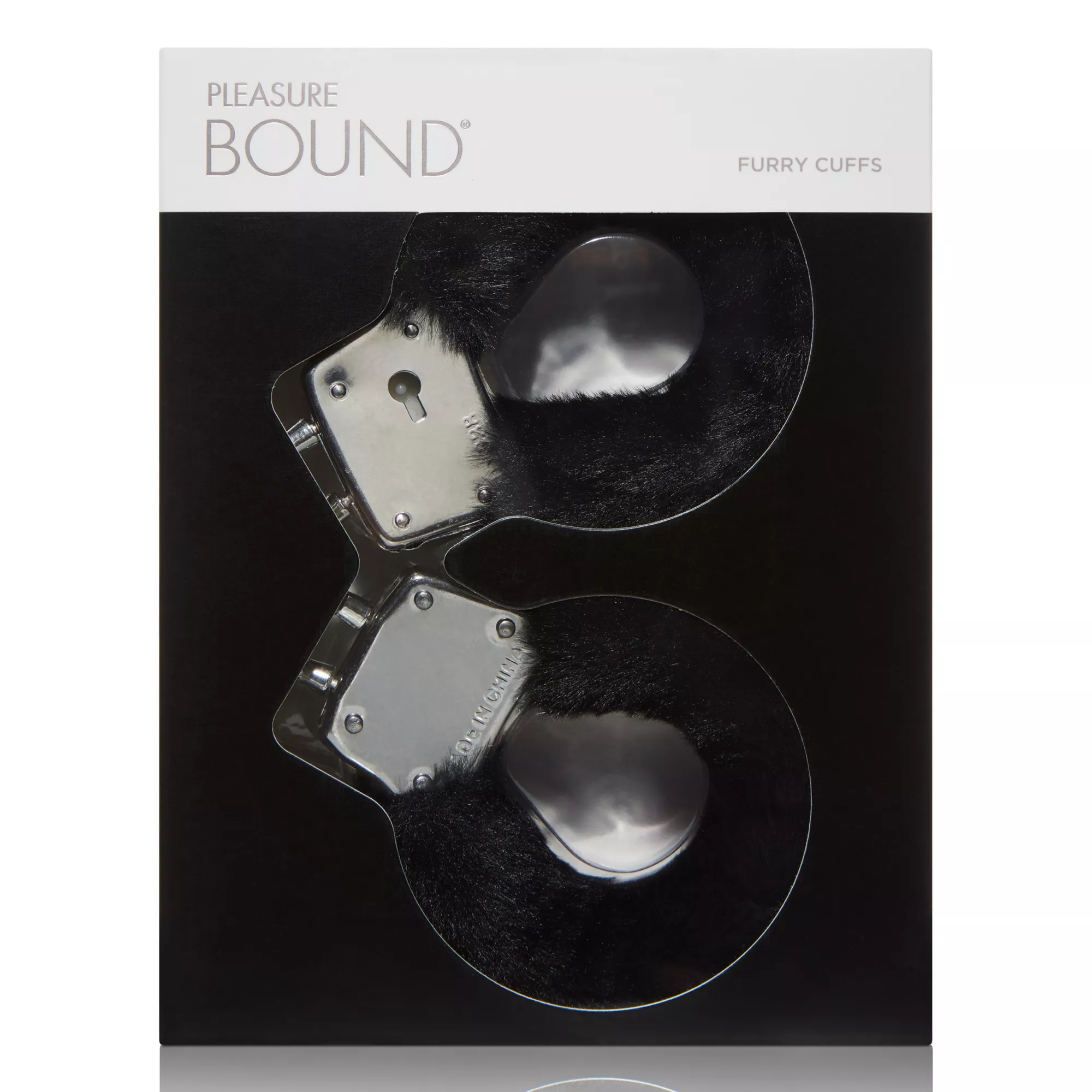 Black Furry Handcuffs - Pleasure Bound at Spencer's