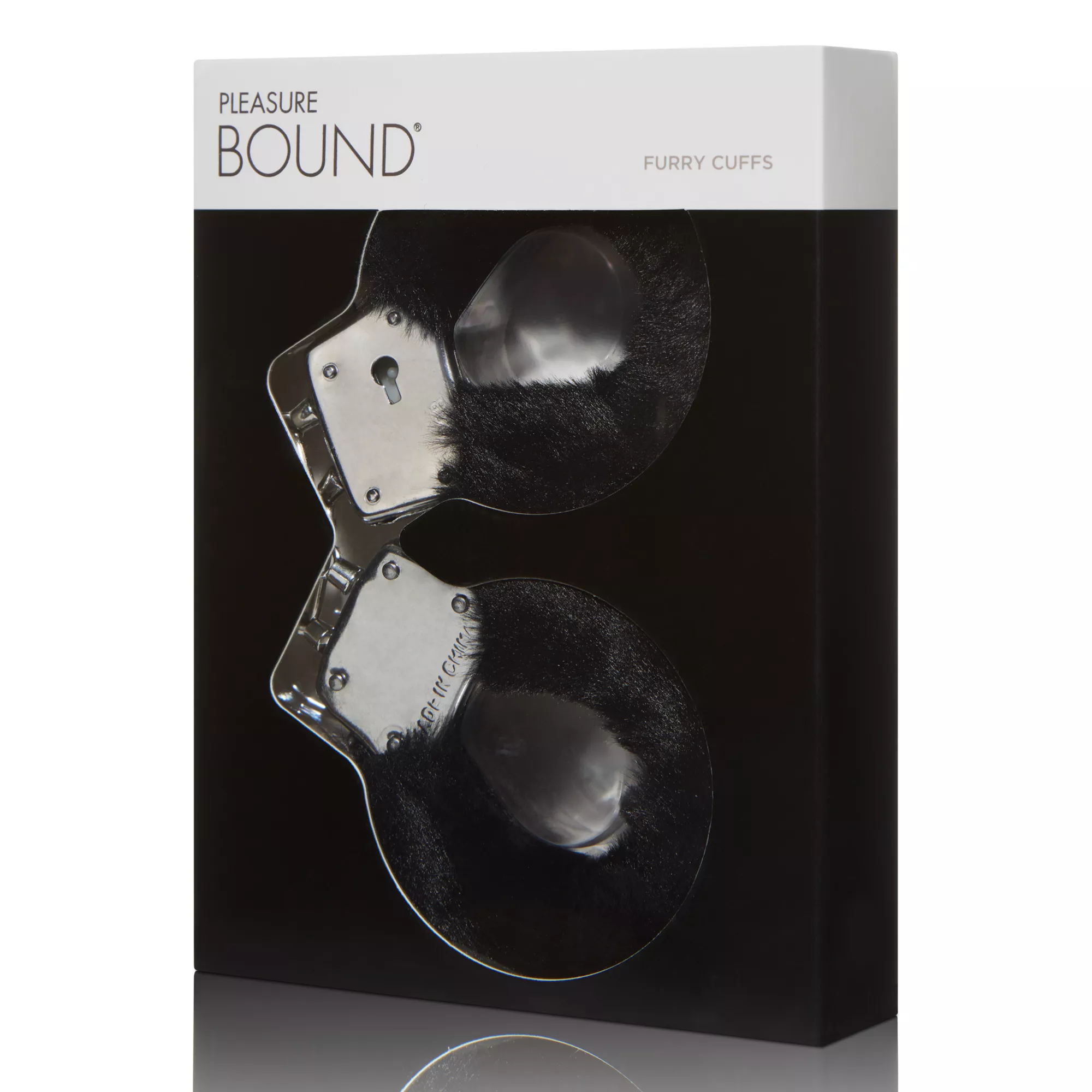 Black Furry Handcuffs - Pleasure Bound at Spencer's