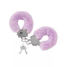 Furry Purple Handcuffs at Spencer's