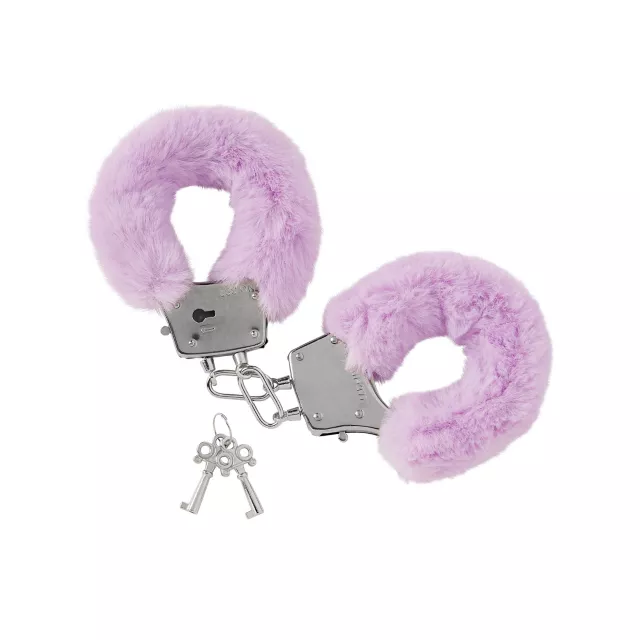 Furry Purple Handcuffs at Spencer's