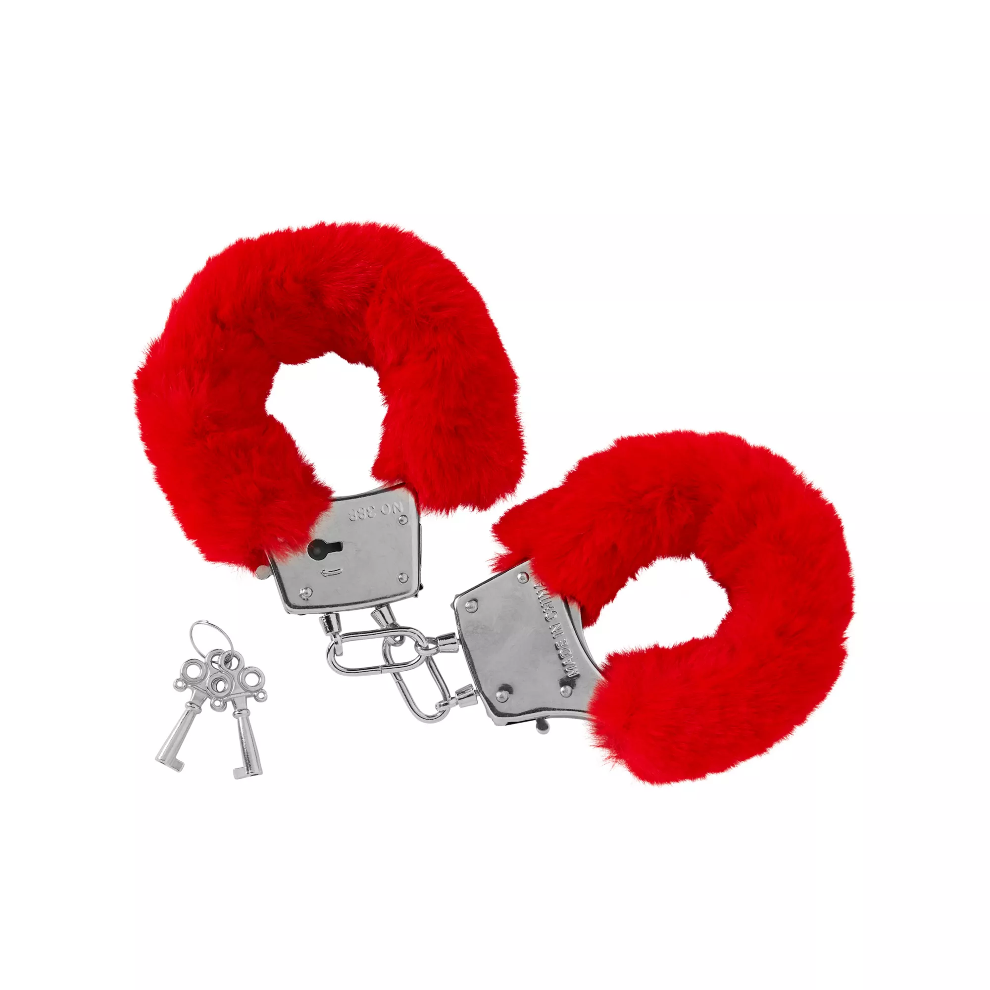 Red Furry Handcuffs - Pleasure Bound