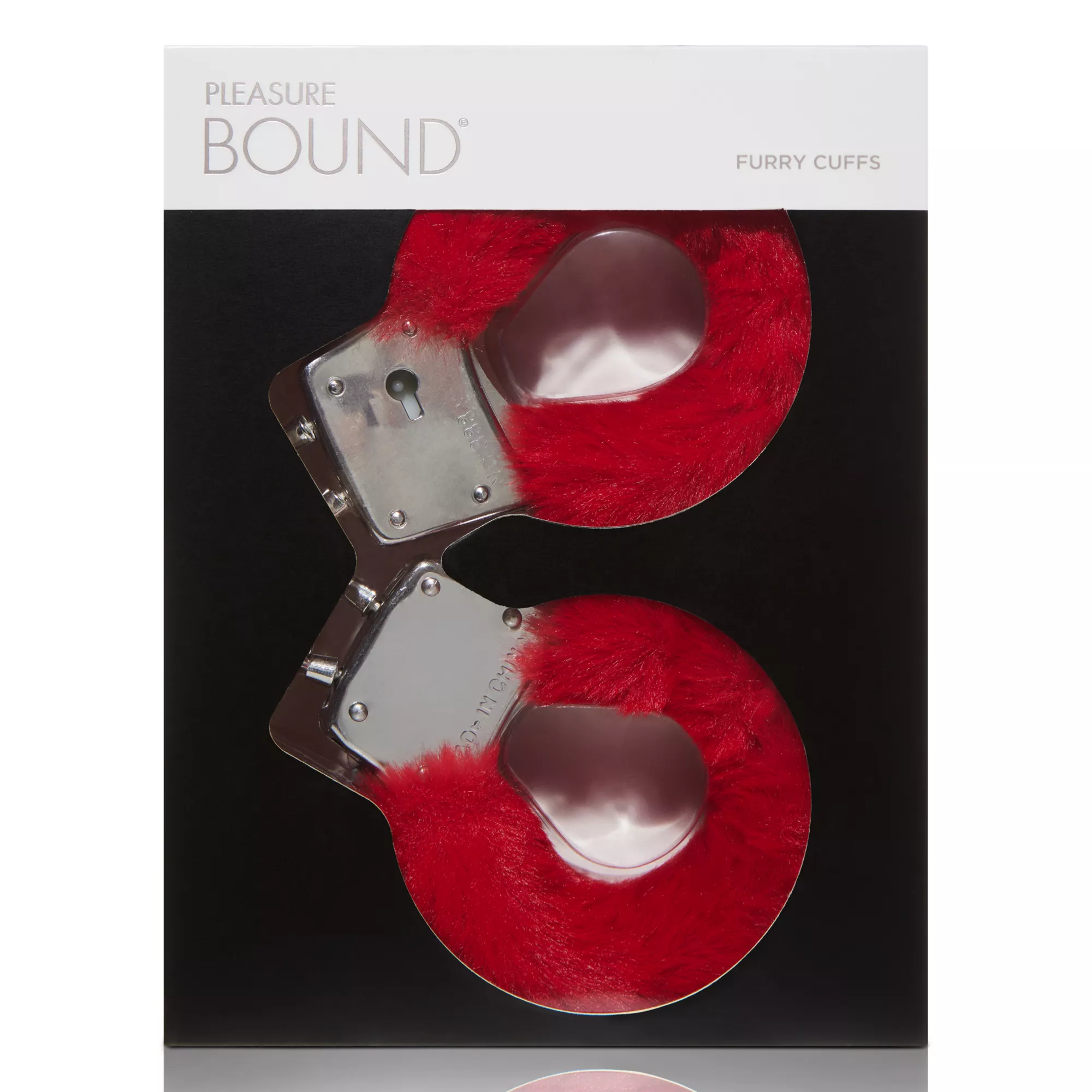 Red Furry Handcuffs - Pleasure Bound