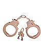 Rose Goldtone Metal Handcuffs - Pleasure Bound