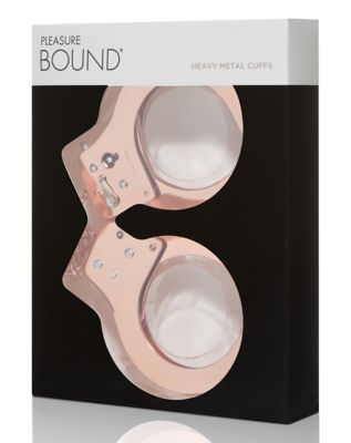 Rose Goldtone Metal Handcuffs - Pleasure Bound