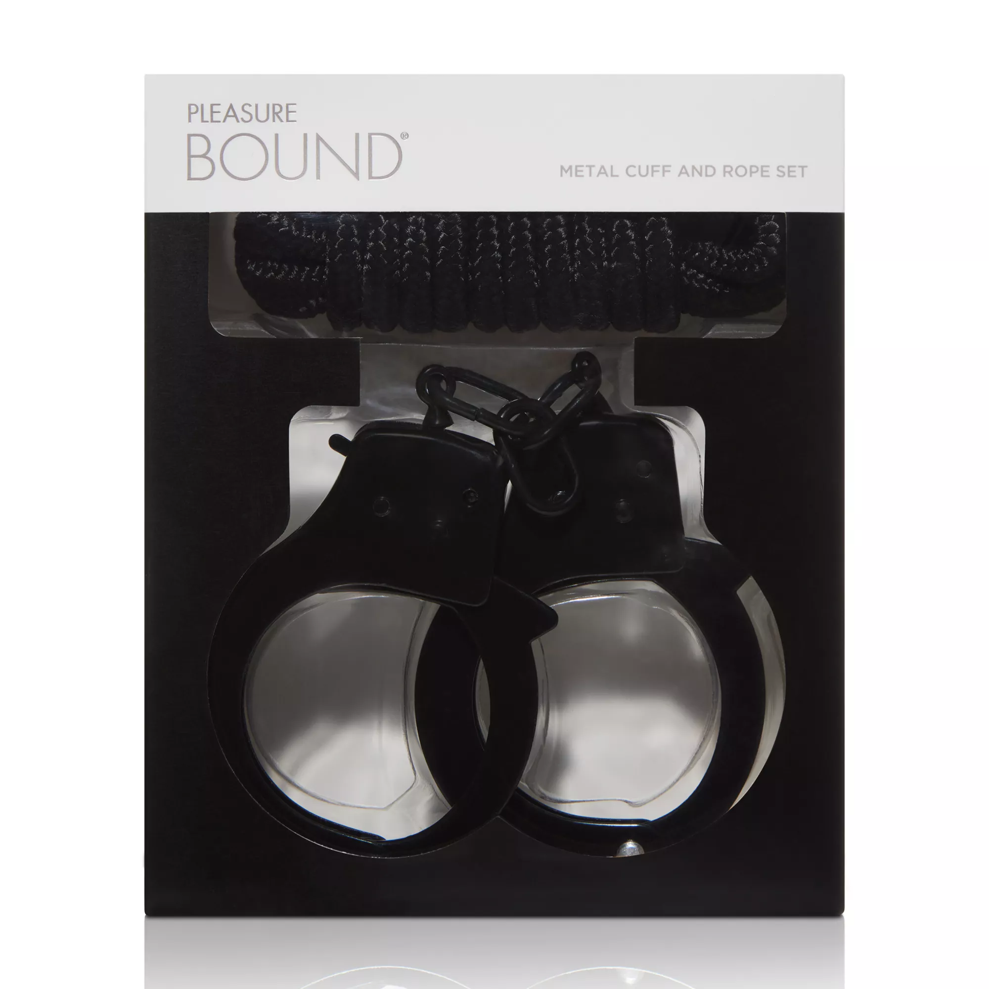 Metal Cuffs and Rope Set - Pleasure Bound at Spencer's