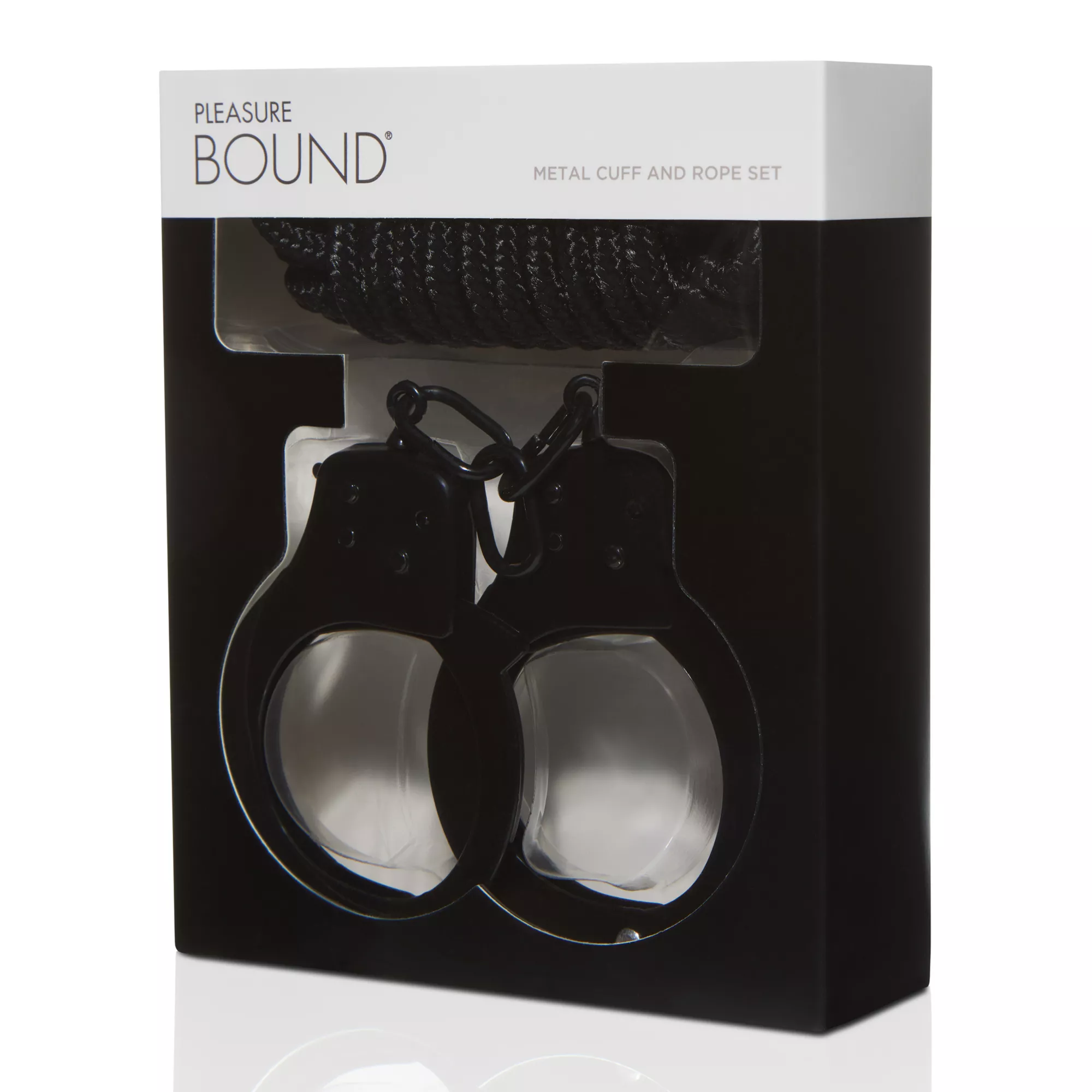 Metal Cuffs and Rope Set - Pleasure Bound at Spencer's