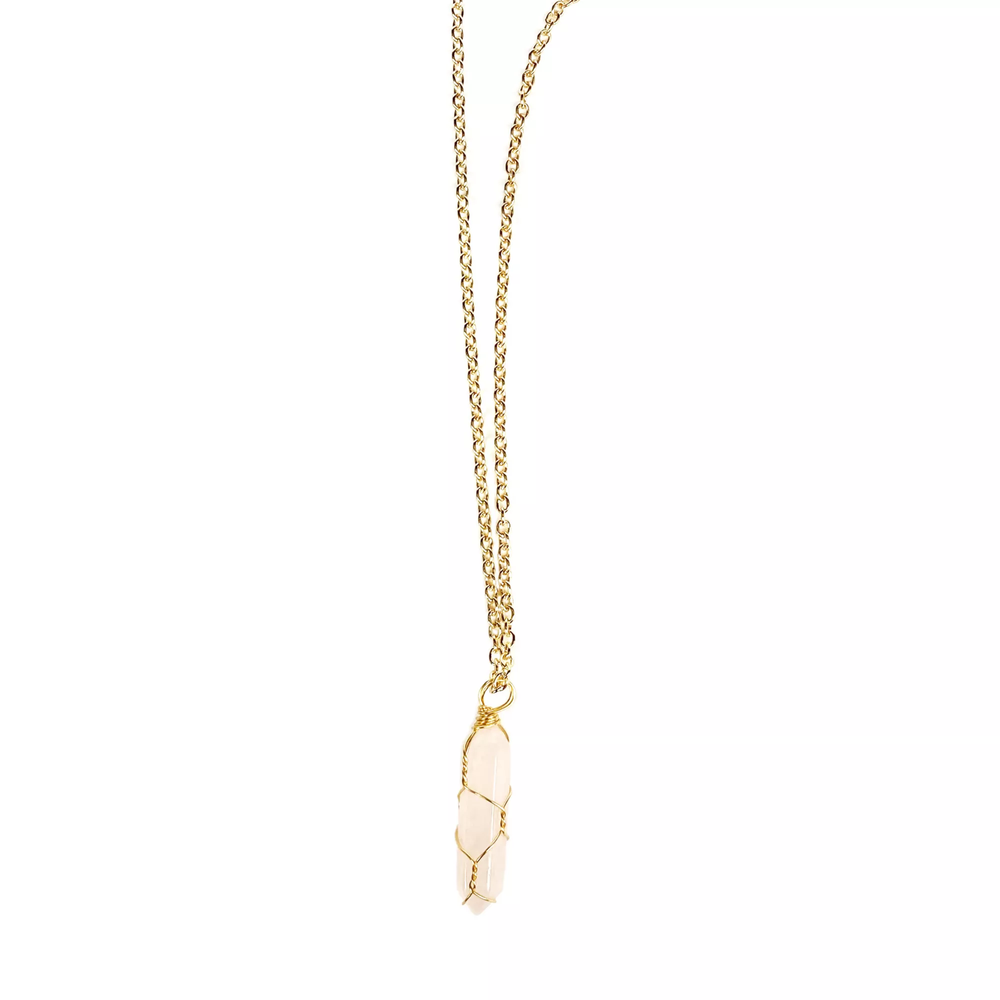 Rose Quartz Semi-Precious Stone Necklace