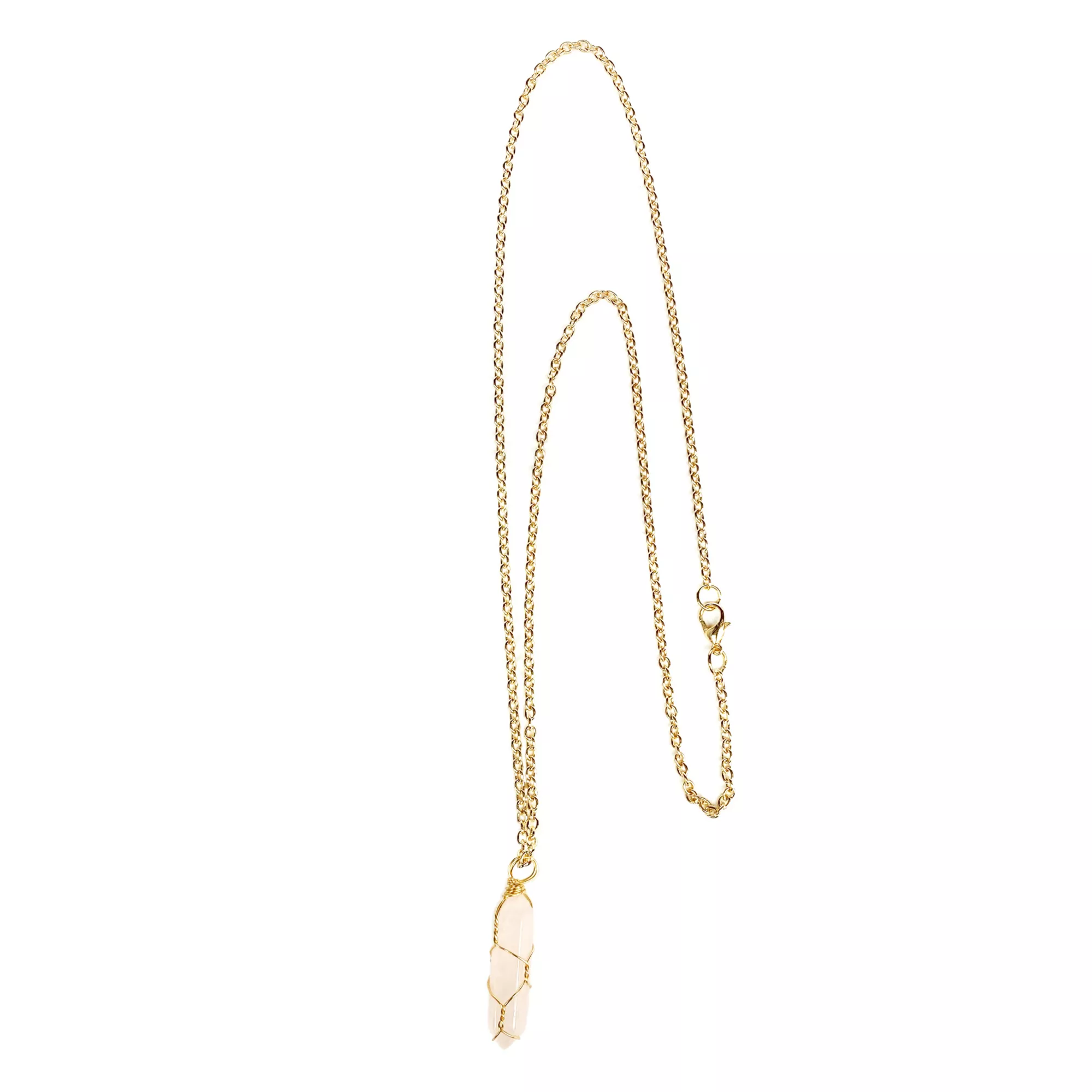 Rose Quartz Semi-Precious Stone Necklace at Spencer's