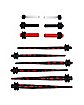 Cherry Acrylic Stretching Taper and Plug Kit - 6 Pair