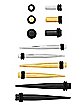 Multi-Pack Black and Goldtone Stretching Plugs and Tapers Kit - 6 Pair