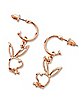 Multi-Pack Silvertone and Goldtone Playboy Bunny Stud and Dangle Earrings - 6 Pair
