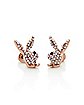 Multi-Pack Silvertone and Goldtone Playboy Bunny Stud and Dangle Earrings - 6 Pair