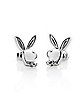 Multi-Pack Black White and Pink Playboy Bunny Stud Earrings - 3 Pair