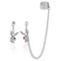 Multi-Pack CZ Playboy Bunny Earrings with Cuff Chain at Spencer's