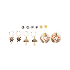 Multi-Pack Mushroom and Fairy Earrings - 6 Pair at Spencer's