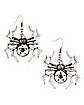 Spider Pentagram Dangle Earrings