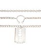 3 Row Razor and Horseshoe Chain Necklace