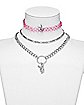 Multi-Pack Playboy Bunny Choker Necklaces - 3 Pack