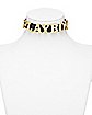 Gold Playboy Letters Choker Necklace