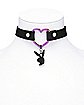 Iridescent Heart Playboy Bunny Choker Necklace