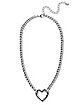 Multi-Pack Studded Heart and Curb Chain Playboy Bunny Choker Necklaces - 3 Pack