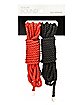Red and Black Silky Shackles Bondage Rope - Pleasure Bound