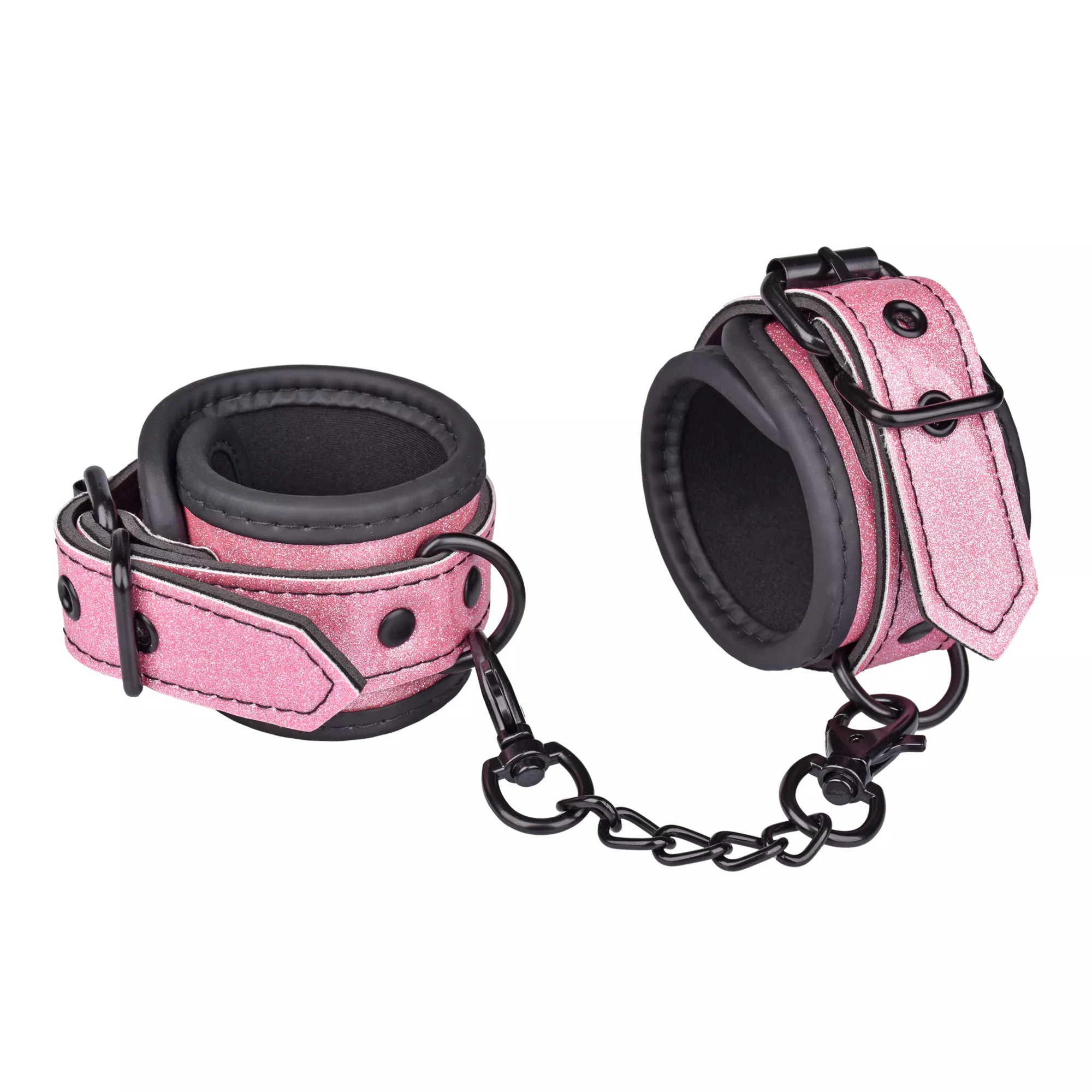Pink Glitter Handcuffs - Pleasure Bound at Spencer's