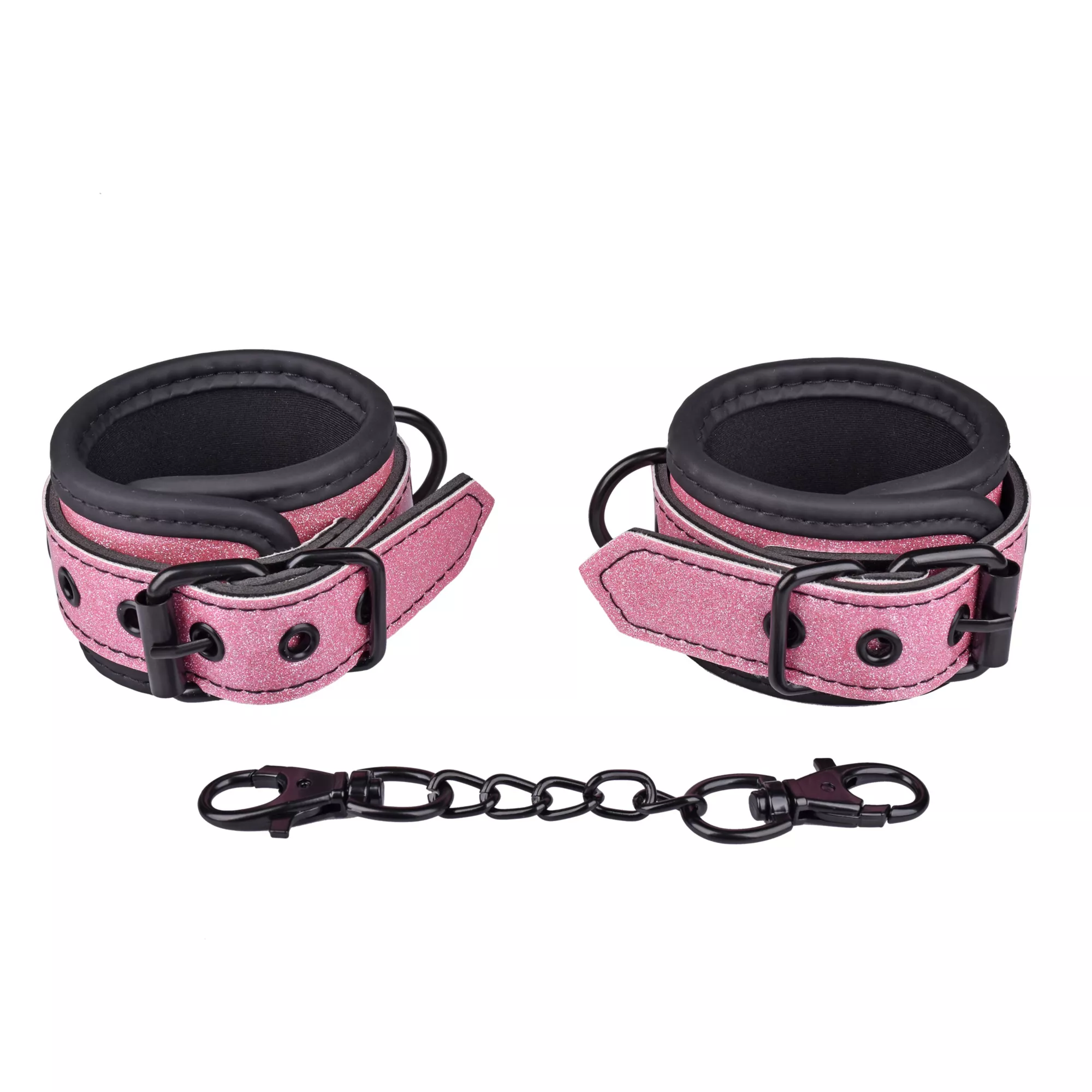 Pink Glitter Handcuffs - Pleasure Bound at Spencer's