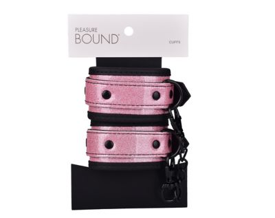 Pink Glitter Handcuffs - Pleasure Bound