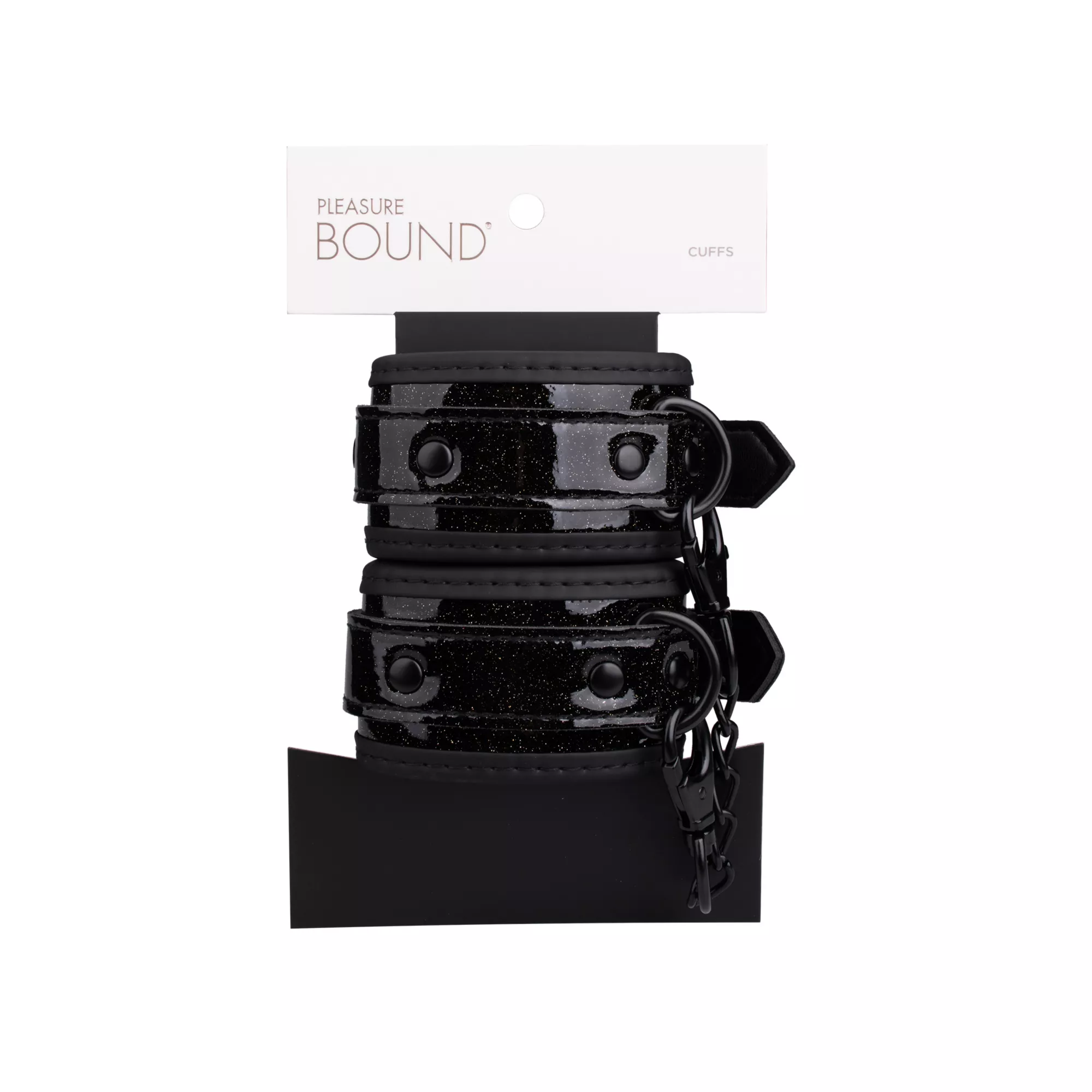 Black Glitter Handcuffs - Pleasure Bound at Spencer's