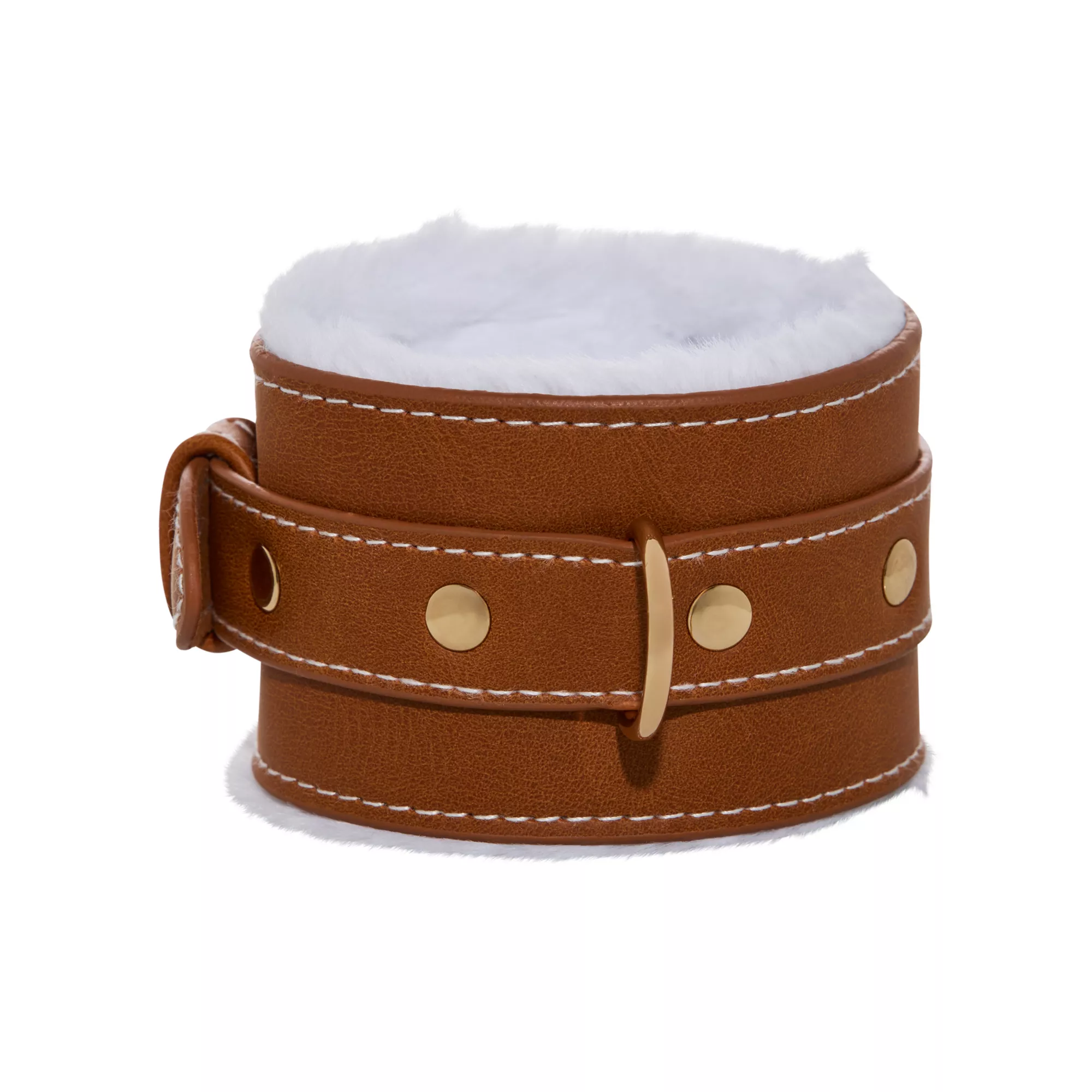 Tan and White Furry Handcuffs - Pleasure Bound at Spencer's