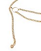 Goldtone Curb Double Waist Chain